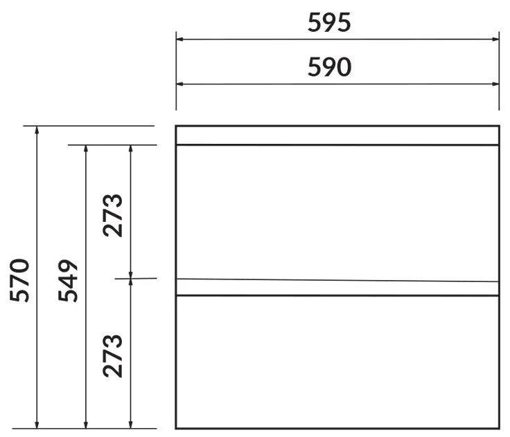 Mobilier suspendat Cersanit, Moduo, pentru lavoar incastrabil, 60 cm, gri