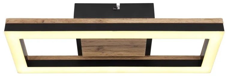 Plafoniera LED design industrial Beatrix negru, maro 34x,5x13cm