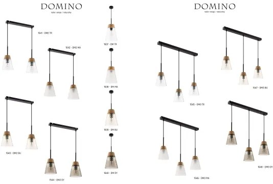 Jupiter 1540 - DM 1 DY - Lampa suspendata DOMINO E27/60W