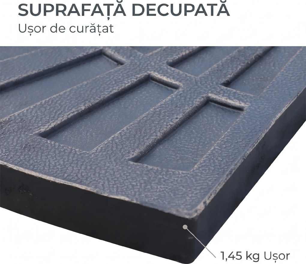 Outsunny Set 2 Greutăţi pentru Umbrelă de 28 kg cu Design în Evantai şi Mâner, 66x47x4.2 cm, Bronz | Aosom Romania