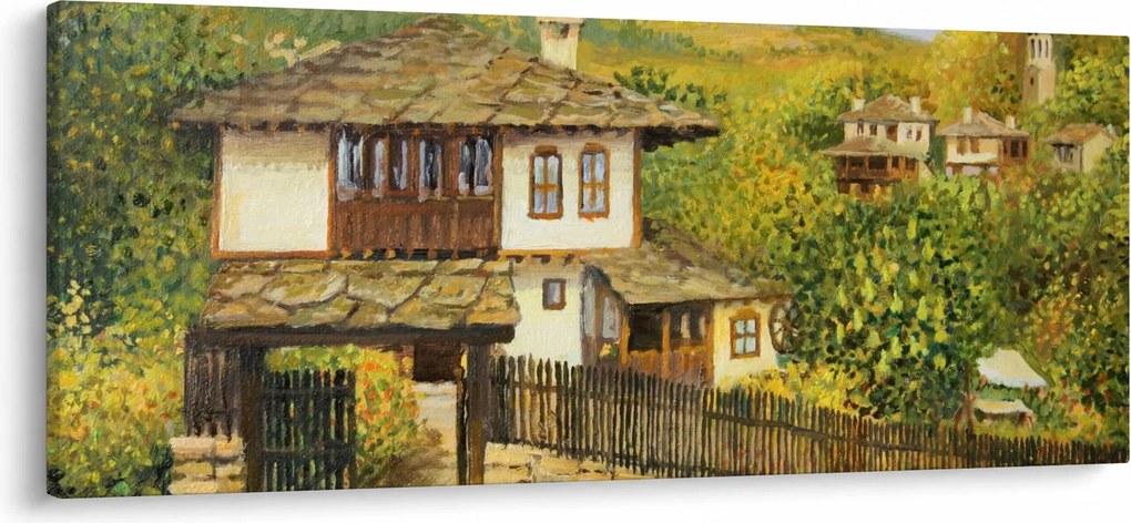 Tablou - Cabane în timpul verii (120x50 cm)