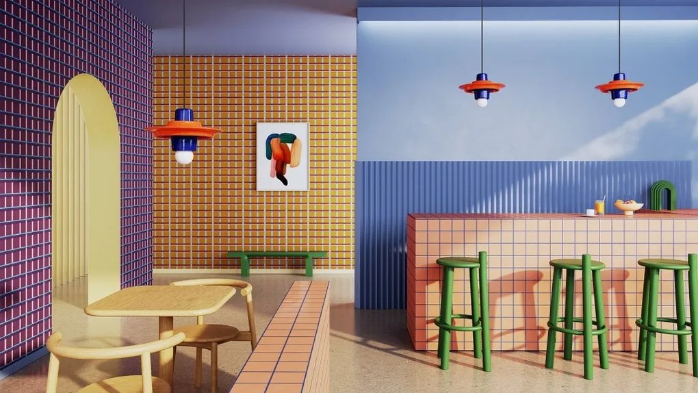 Pendul din ceramica design italian realizata manual Voila