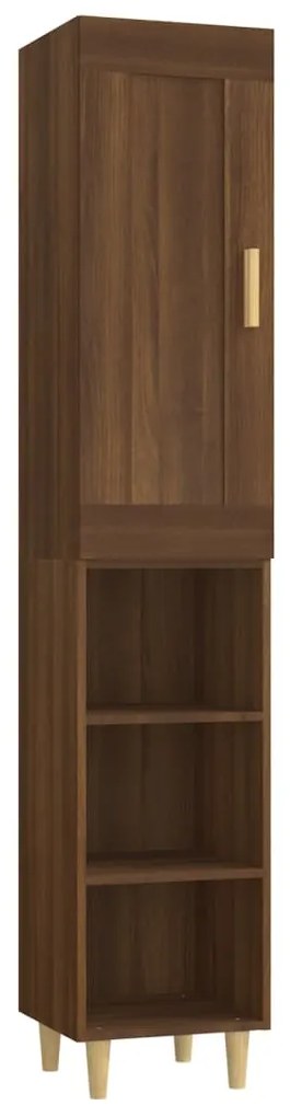 3115491 vidaXL Dulap înalt,Stejar brun, 35x34x180 cm, lemn compozit
