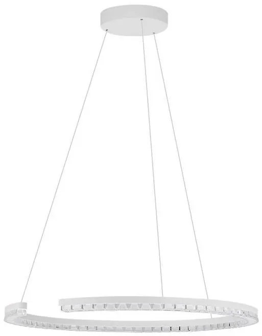 Lustra circulara aluminiu alb GREAMY D-65cm