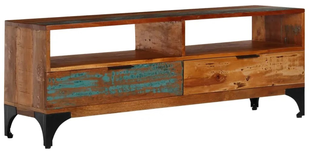 vidaXL Comodă TV, 118 x 35 x 45 cm, lemn masiv reciclat