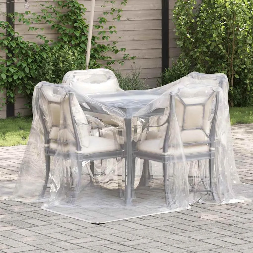 vidaXL Prelata transparenta cu ochiuri 2x2 m polietilena