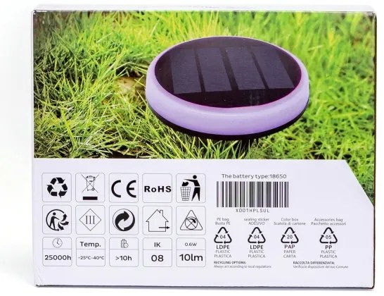 Corp de iluminat LED RGB solar Aigostar LED/0,6W/3,7V IP65