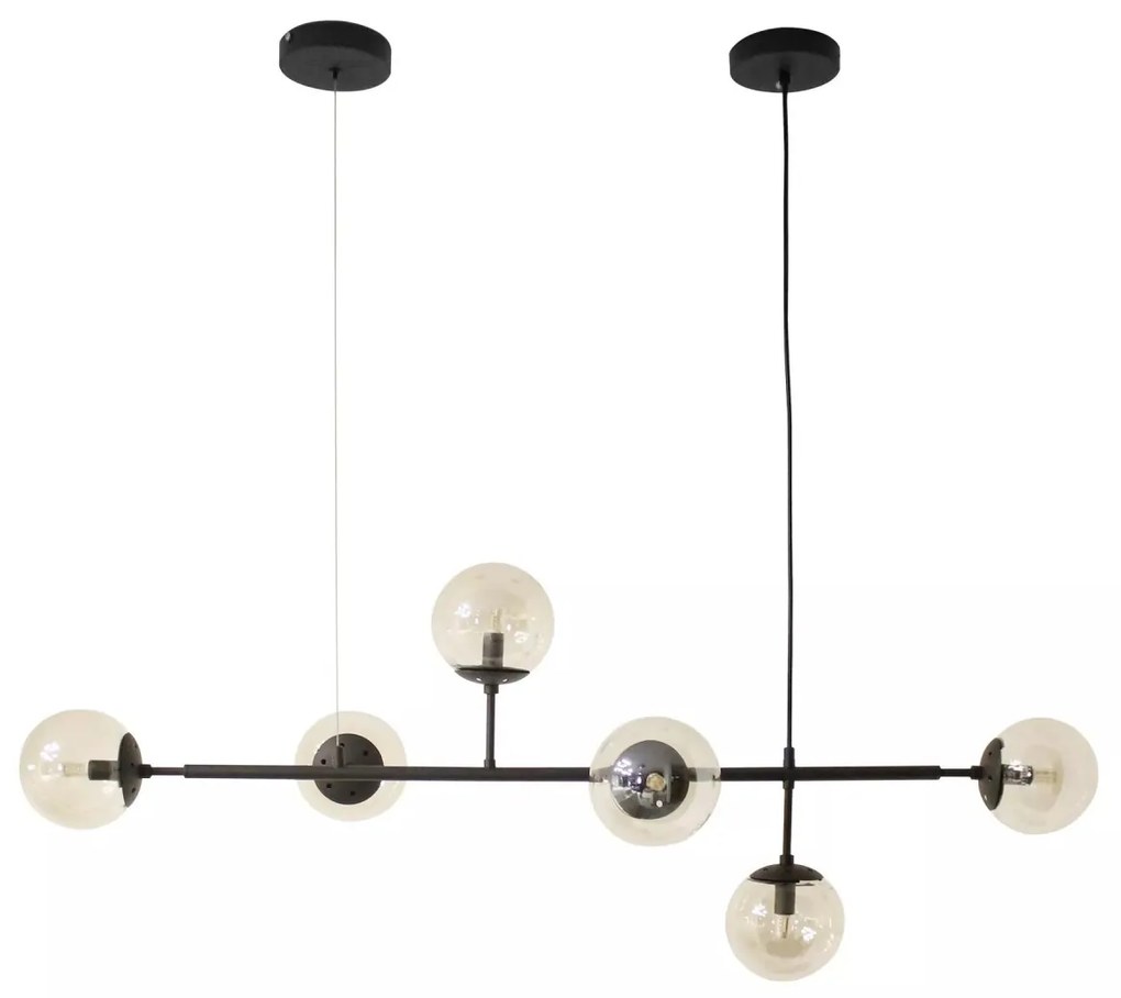 Lustra moderna cu 6 surse de lumina HELIOS 6 BK