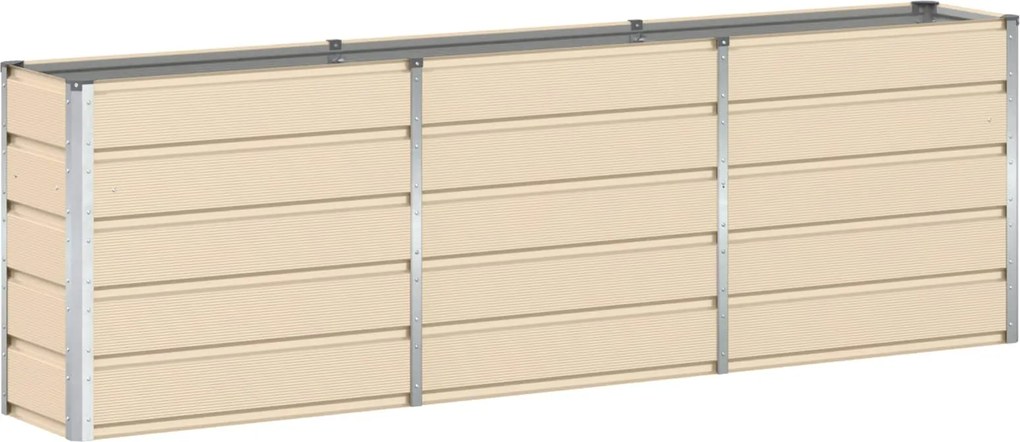 vidaXL Jardinieră Creme 160 x 40 x 75 cm Oțel