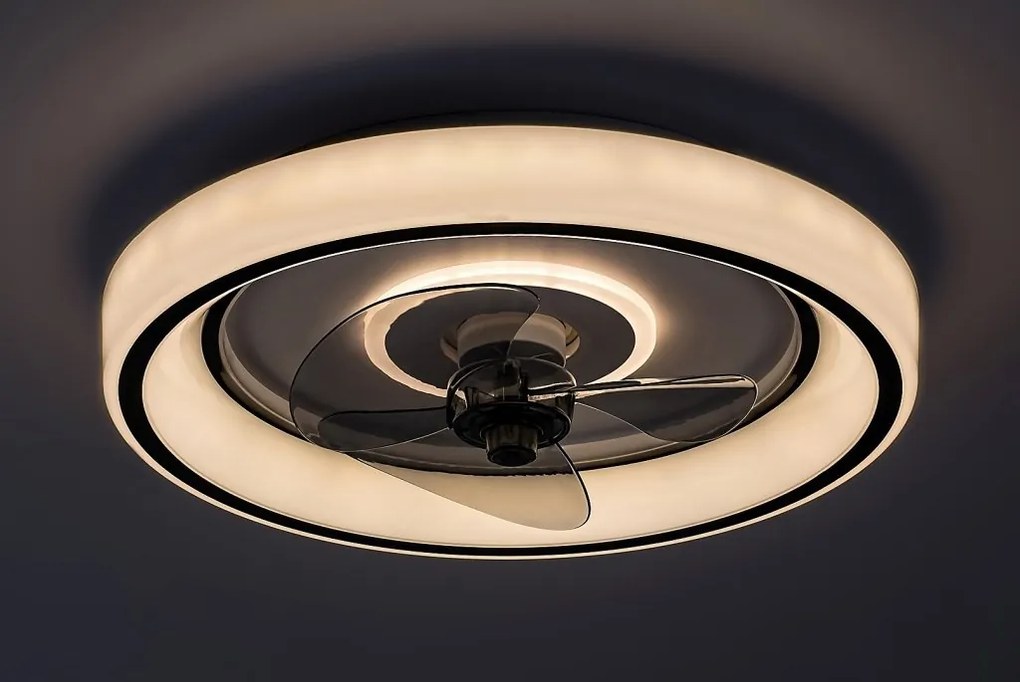Lustra LED cu ventilator si telecomanda, Horacio D 47cm