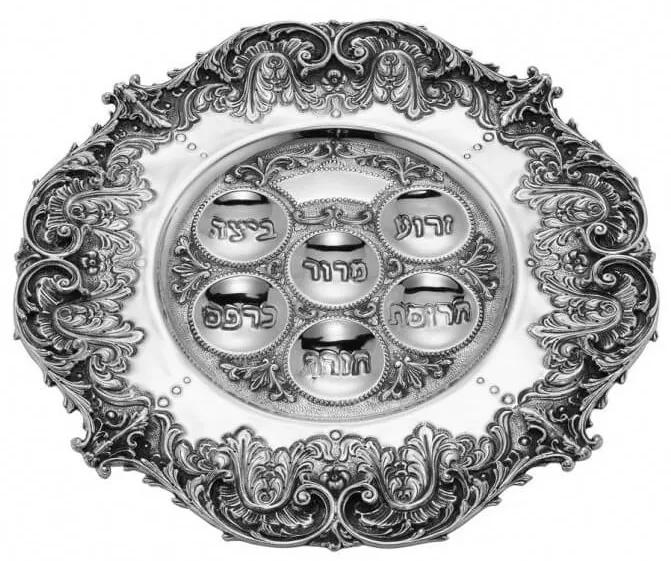 Platou Seder argint masiv Acanthus