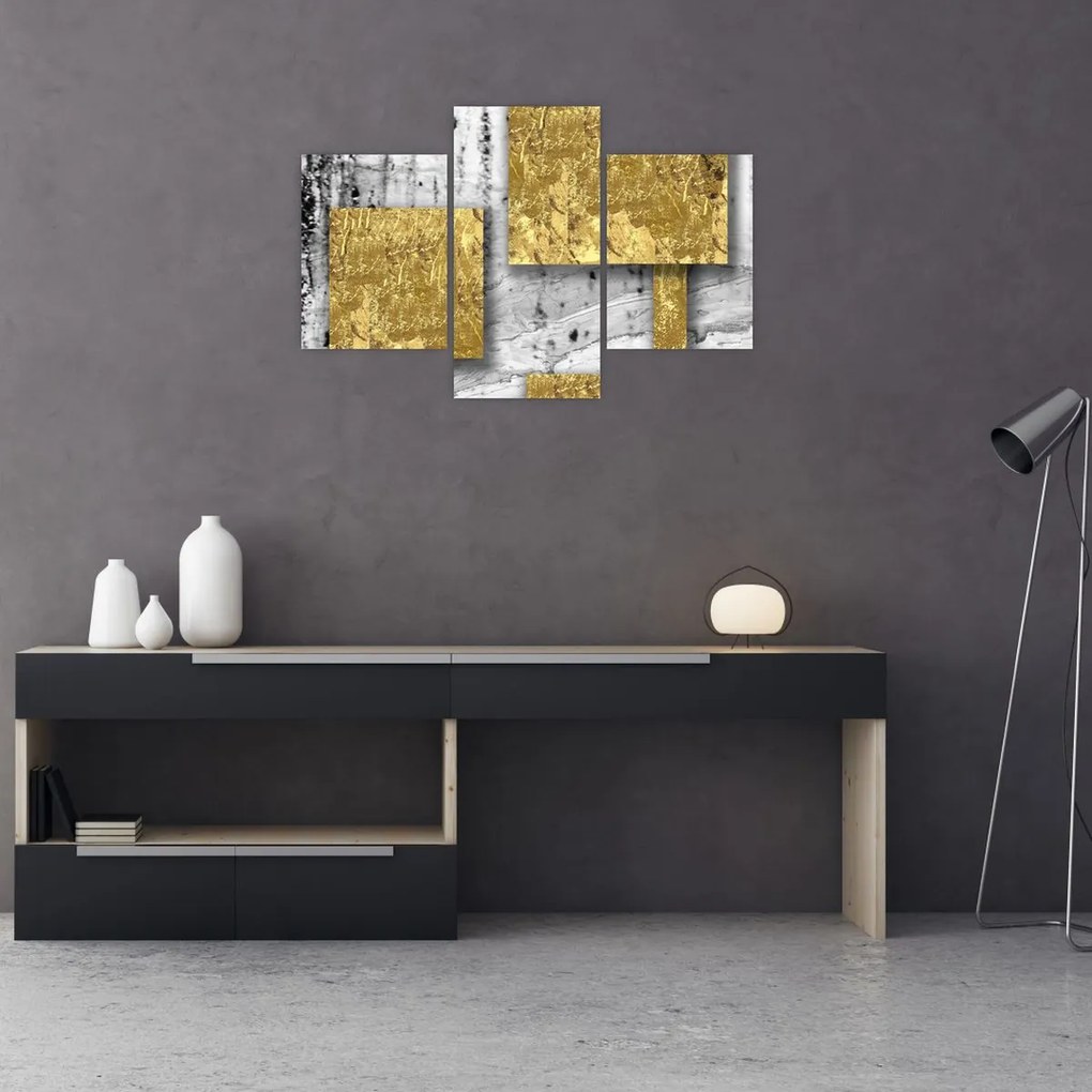 Tablou - Pătrate de aur N⁰3 (90x60 cm)