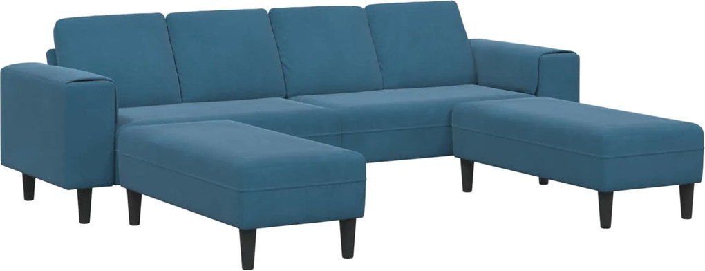 vidaXL Canapea pentru living 3 pcs albastru