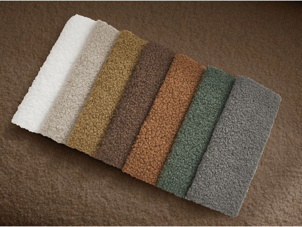 Canapea maro cu tapițerie din țesătură bouclé 193 cm Elina – Bobochic Paris