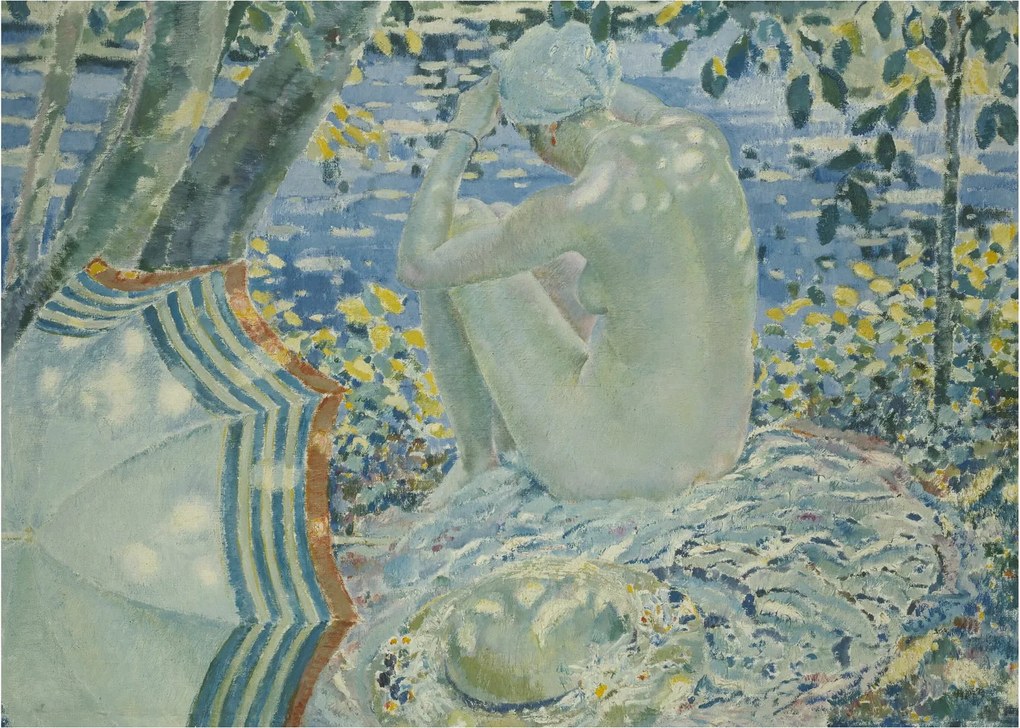 Tablou - Frederick Carl Frieseke, On the Bank, reproducere (70x50 cm)