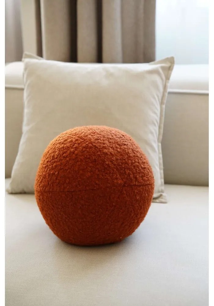 Pernă decorativă din material bouclé ø 25 cm Top – Mioli Decor