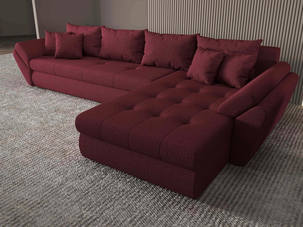 Colțar extensibil dumonde cu ladă de depozitare si sezut confortabil din spuma high-density, Loana XL Enjoy Winery II 335x185 cm