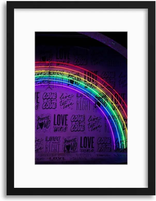 Imagine în cadru - Neon Rainbow 30x40 cm