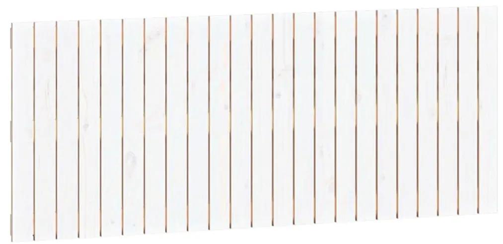 824844 vidaXL Tăblie de pat pentru perete, alb, 147x3x60 cm, lemn masiv pin