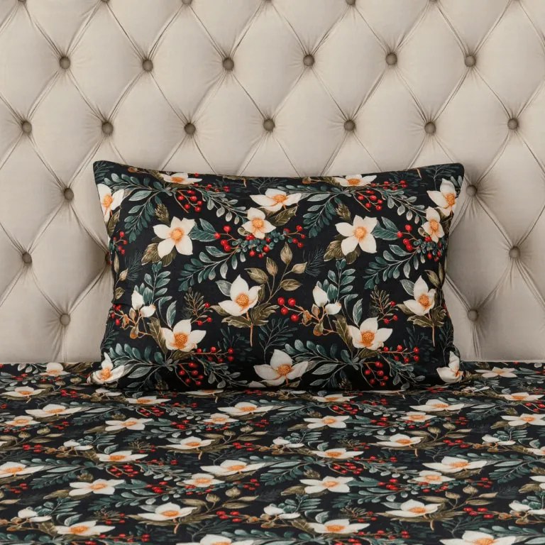 Husa de perna din microfibra WINTER MAGNOLIA 50x70 cm, colorat