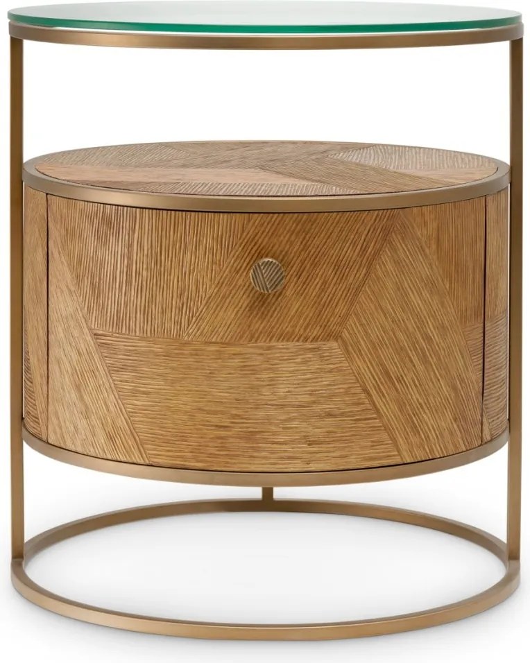 Noptiera, Masuta LUX, Furnir de stejar, Velutto