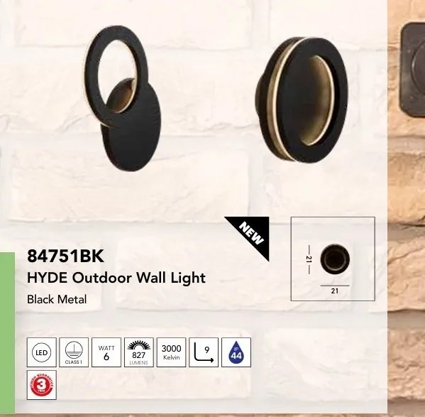 Aplica de perete exterior Hyde LED