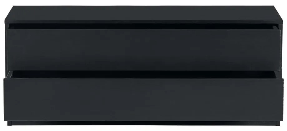 Set TV negru din lemn masiv de pin 358x210 cm Finca – WOOOD