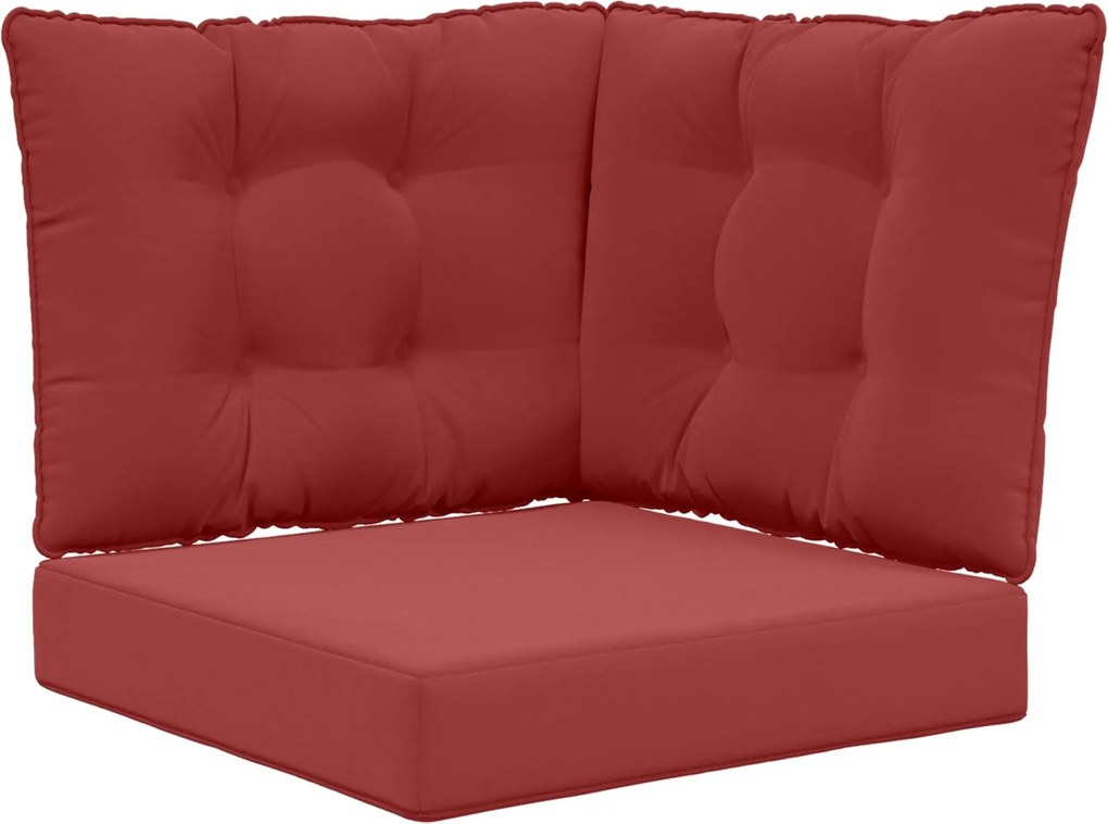 vidaXL Perna pentru canapea de exterior 3 pcs bordo Poliester