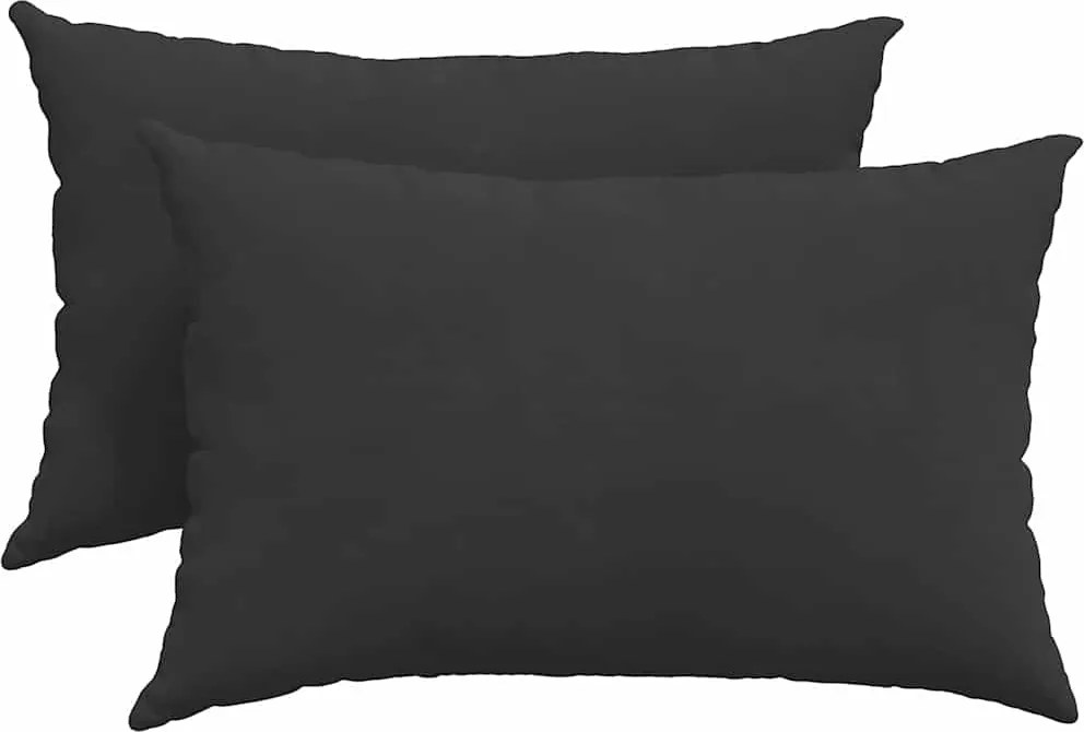 vidaXL Perne pentru canapea 2 pcs Negru 60 x 40 cm țesătură