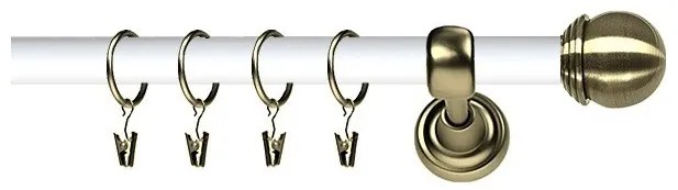 Galerie duo - TODI MAX /19 - ALB LUCIOS + AUR ANTIC (Alege marime: 320 cm)