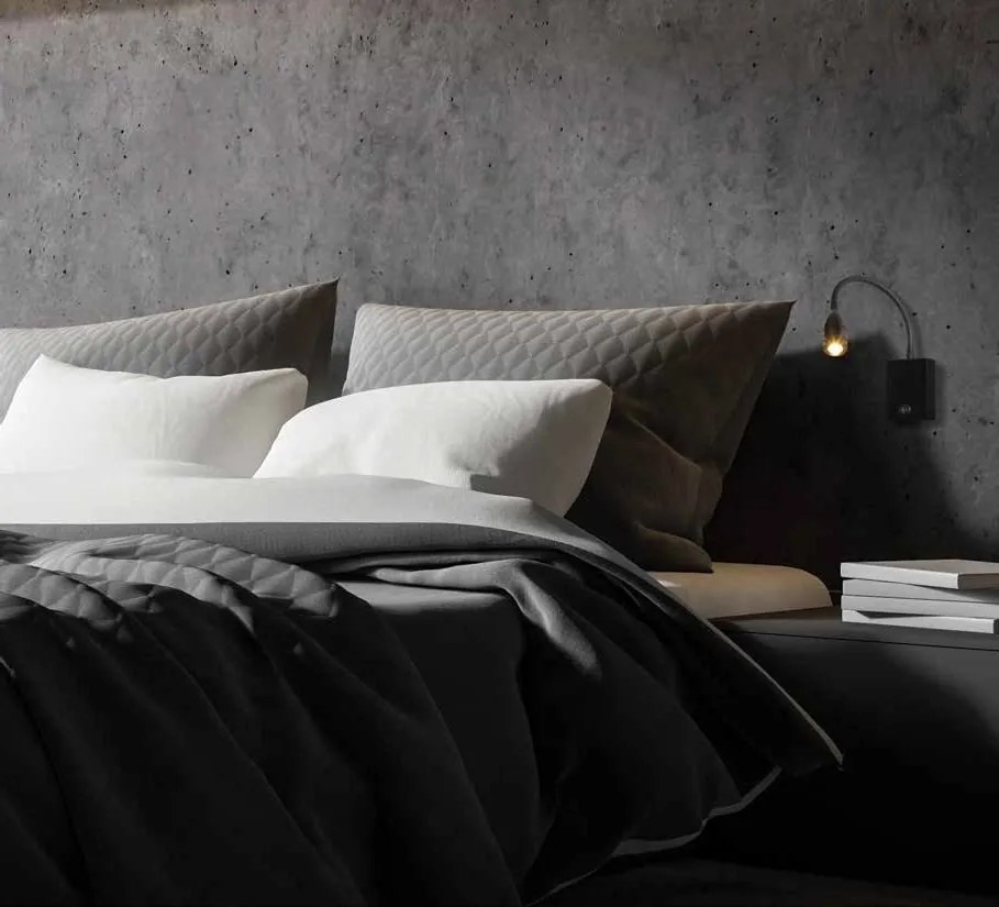 Aplica cu spot LED stil minimalist Hotel negru
