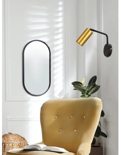 Lampă de perete TINA 1xGU10/15W/230V neagră/aurie