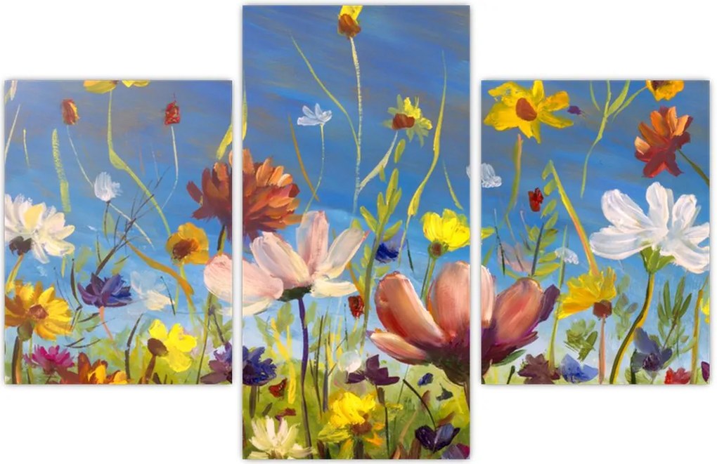 Tablou cu luncă înflorită (90x60 cm)