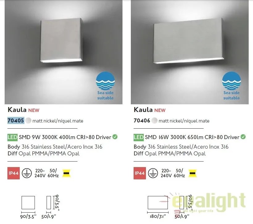 Aplica perete LED de exterior design modern minimalist KAULA-2 70406