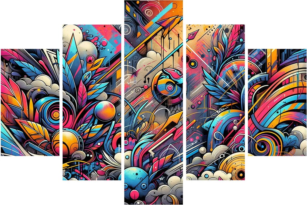 Tablou - Graffiti multicolor (150x105 cm)