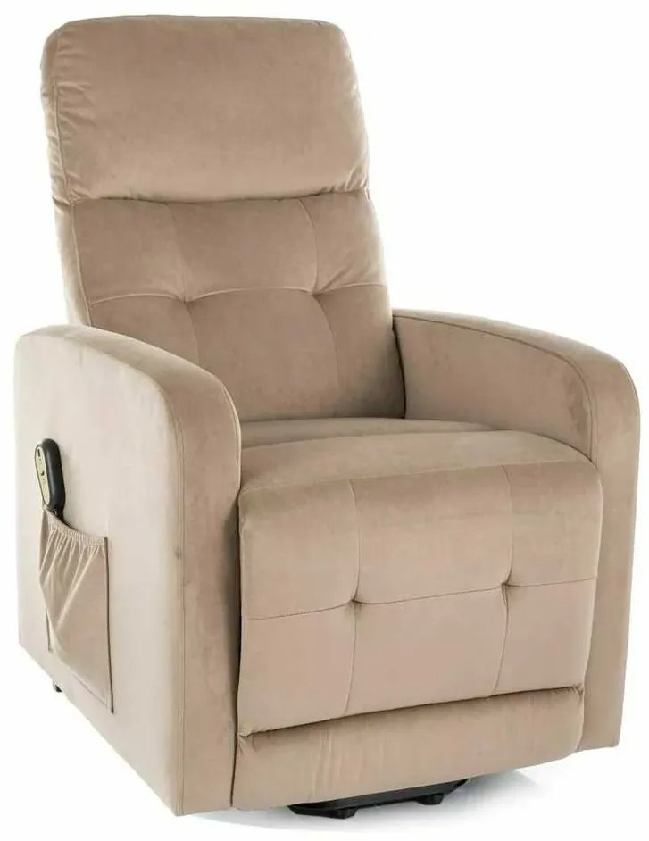 Scaun reclinabil Lennox II Velvet, bej