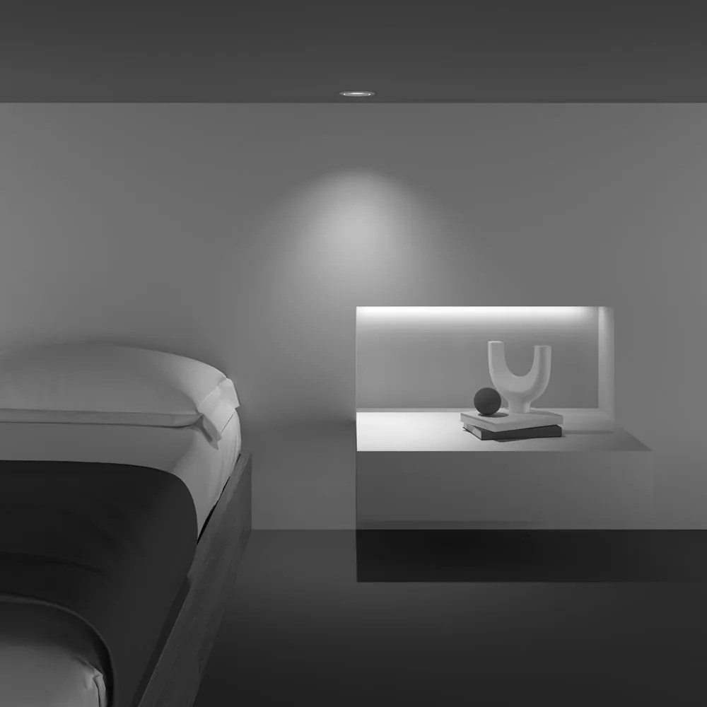 Spot LED incastrabil dimabil design modern Yin alb 9,8cm