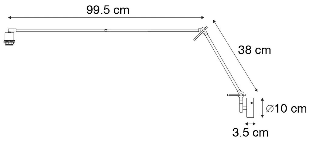Aplică modernă neagră reglabilă - Blitz