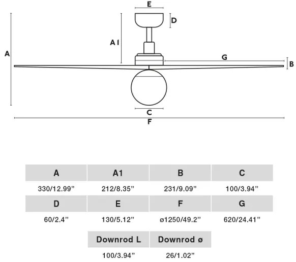 Ventilator de tavan FARO 34283-11L KLIM M 1xE27/15W/230V lemn/negru + telecomandă