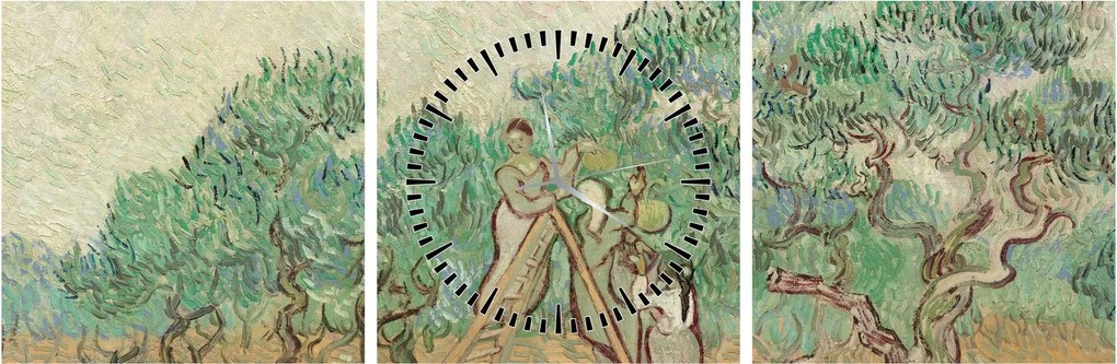 Tablou - Vincent van Gogh, The Olive Orchard, reproducere (cu ceas) (90x30 cm)