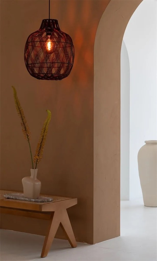 Lustra/Pendul Eco, Bambus, Mendoza visiniu, L