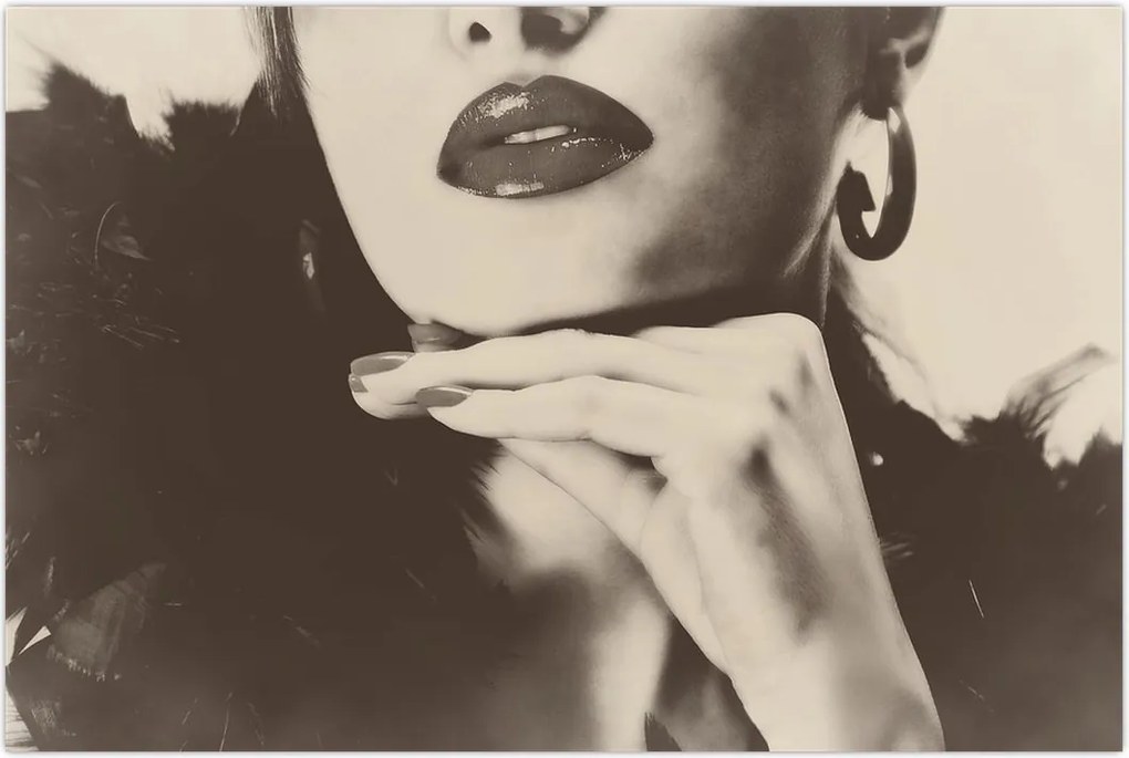 Tablou - Vintage, poza unei femei (90x60 cm)