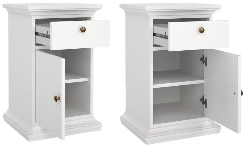 Noptieră Provence II, alb