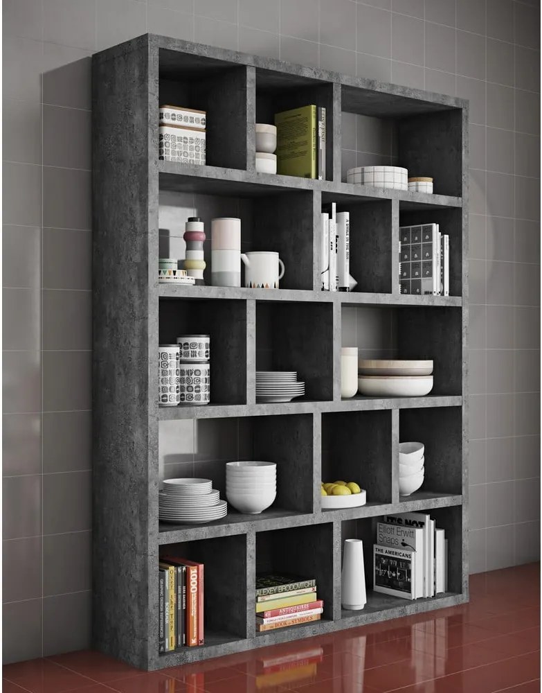 Bibliotecă în decor de beton TemaHome Berlin