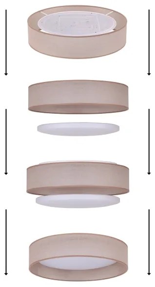 Plafonieră LED Duolla ROLLER LED/24W/230V d. 45 cm gri deschis