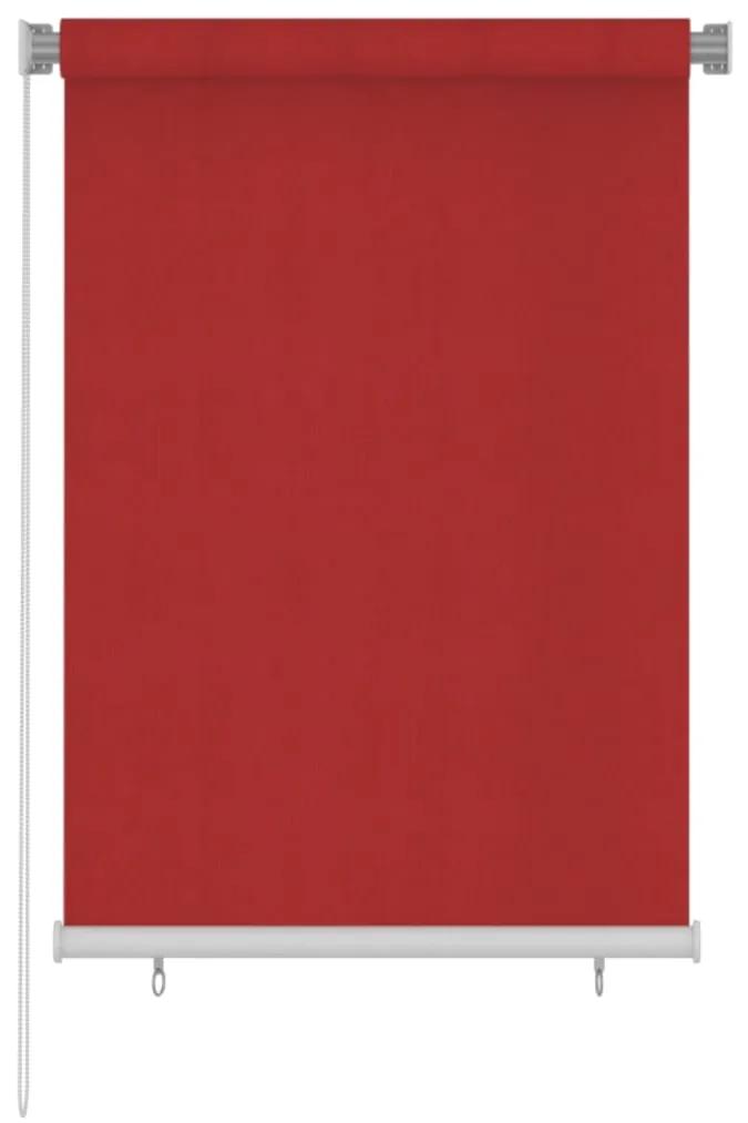 Jaluzea tip rulou de exterior, 100x140 cm, rosu, HDPE 100 x 140 cm