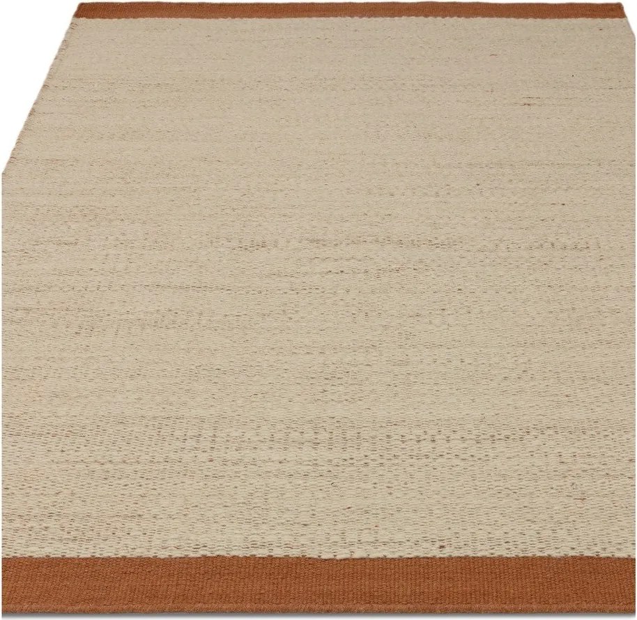 Covor crem-teracotă țesut manual din lână 120x170 cm Lima Rust – Asiatic Carpets