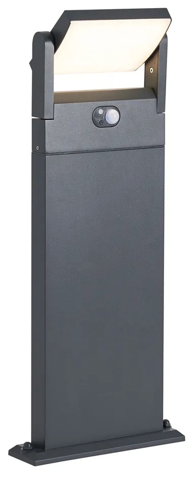 Stâlp de iluminat exterior gri închis cu senzor de mișcare 60cm IP54 Solar - Judge