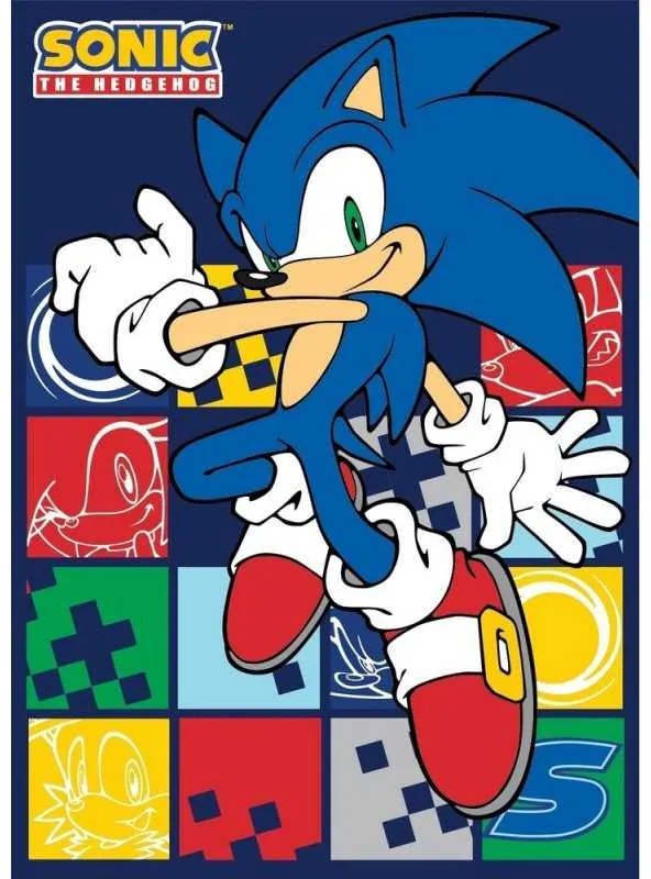 Sonic Ariciul Blue Blur pătură polară 100x140cm