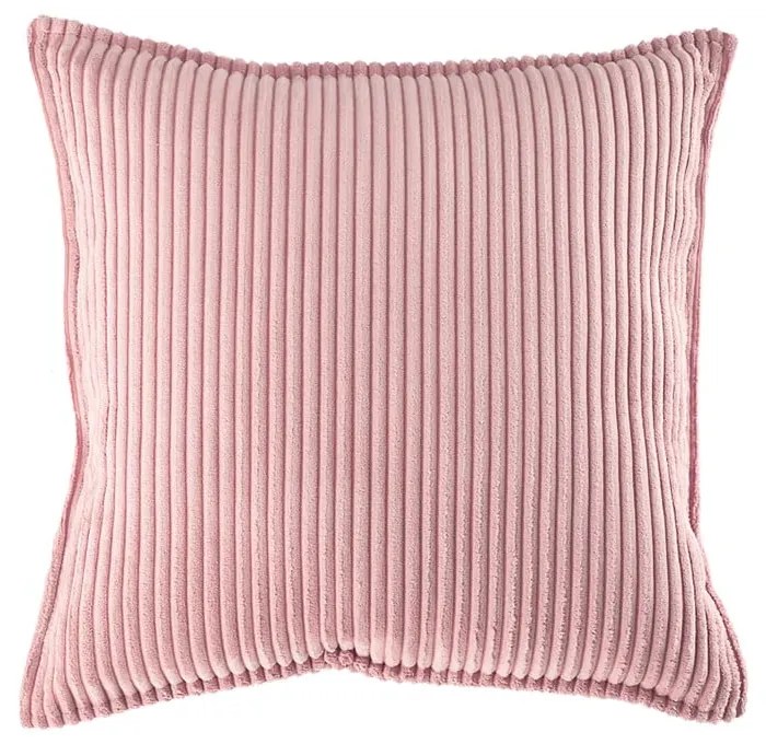 Pernă decorativă pentru copii roz cu tapițerie din catifea reiată Block – Wigiwama